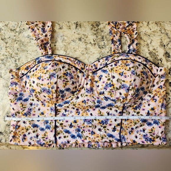 BOG Collecive Floral Corset Top NWT - Picture 10 of 16